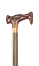 Brown Escort Crutch Handle Stick