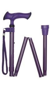 Purple Ergonomic Handle Folding Stick