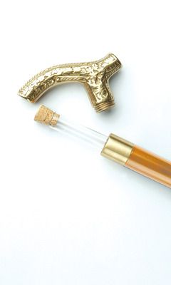 Brass Crutch with Flask