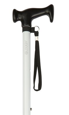 White Escort Crutch Handle Adjustable Stick