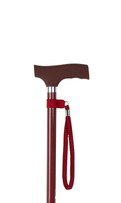 Burgundy Silicone Crutch Handle Adjustable Stick