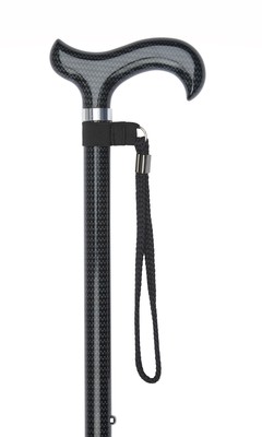 Carbon Effect Pattern Adjustable Stick With Patterned Handle