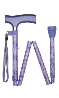 Lilac Paisley Pattern Folding Stick