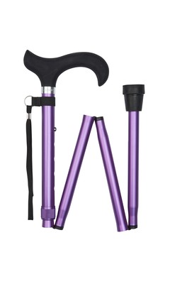 Purple Silicone Derby Handle Folding Stick