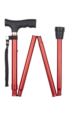 Red Economy Extra Long Folding Stick