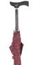 Burgundy Tartan Walking Stick Umbrella Thumbnail