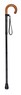 Black Natural Crook Handle Folding Stick Thumbnail