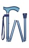 Blue Crutch Handle Folding Stick Thumbnail