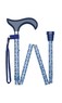 Blue Floral Pattern Folding Stick Thumbnail