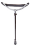 Brown Leather Adjustable Shooting Stick With Rubber Ferrule Thumbnail