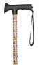 Multi Floral Pattern Adjustable Stick With Gel Grip Handle Thumbnail