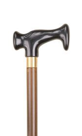 Black Escort Crutch Handle Stick