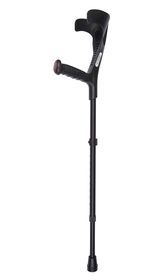 Black Comfy Grip Handle Adjustable Crutch