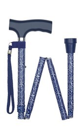 Blue Paisley Pattern Folding Stick