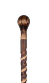  Knob Handle Twisted Beechwood Stick