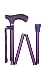 Purple Crutch Handle Folding Stick